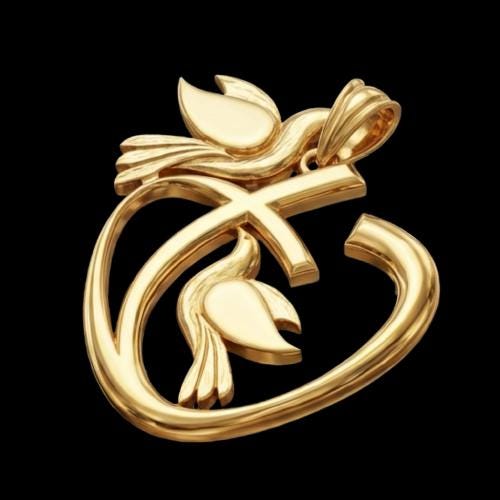 3D Dove Heart Pendant – Gold or Sterling Silver Love Necklace