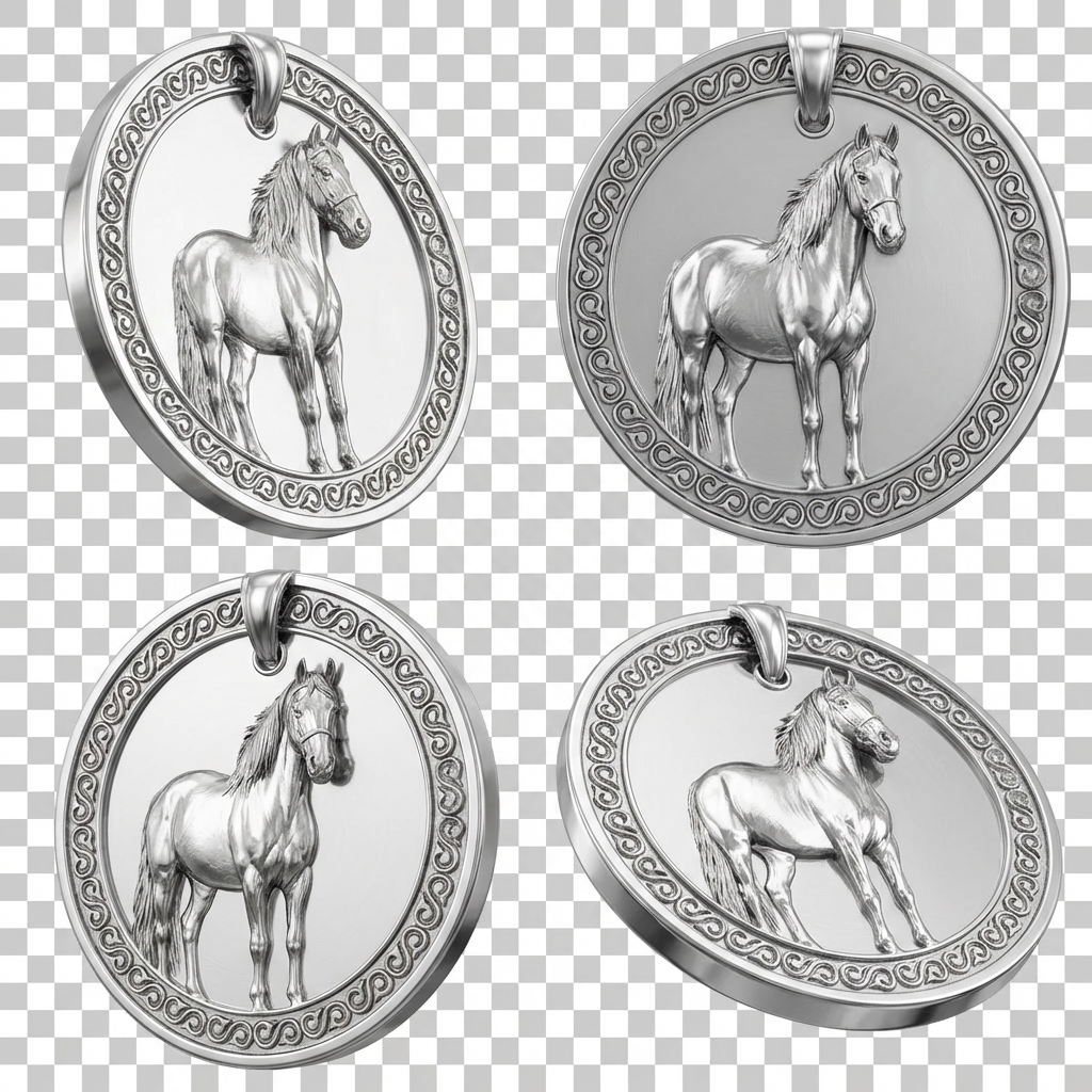 Stallion Horse Full Body Pendant Necklace in Gold or Sterling Silver – Relaxed Posture, Elegant Equestrian Wildlife Jewelry