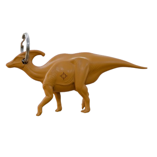 Parasaurolophus Keyring Tag 3D Print – Dinosaur Keychain Charm (40mm) – PLA, Nylon, TPU – Dino Gift Accessory (Ring Not Included)