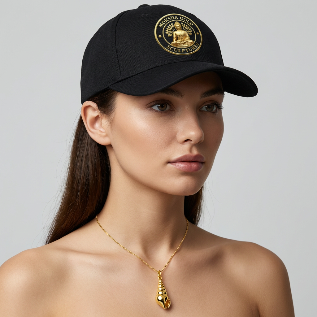 Solid Gold Spiral Shell Pendant – Ocean-Inspired Luxury Charm