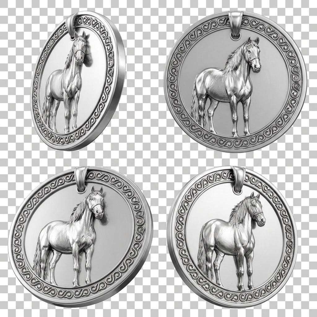 Stallion Horse Full Body Pendant Necklace in Gold or Sterling Silver – Relaxed Posture, Elegant Equestrian Wildlife Jewelry