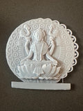 Handmade Goddess Lakshmi with Lord Vishnu 3D Resin Sculpture – Symbol of Prosperity, Wealth & Harmony