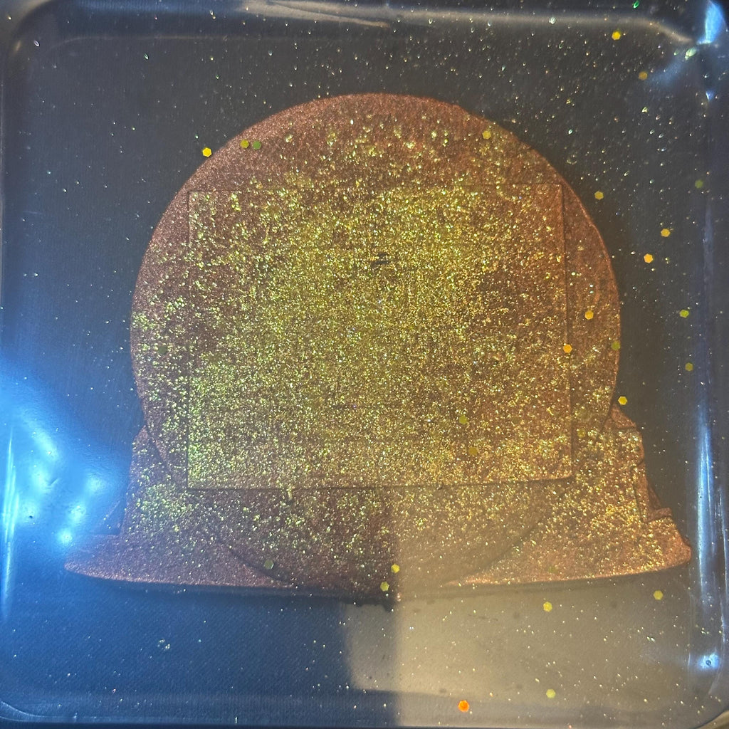 Tutankhamun Coasters | Gold Resin, Glow in the Dark | Handmade Egyptian Decor