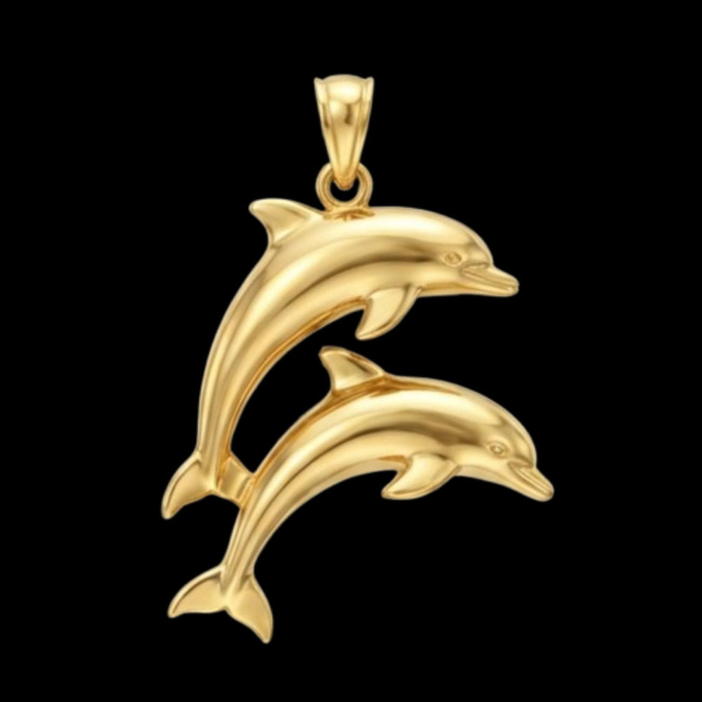 Dolphin Pendant Necklace – Gold-Plated or Sterling Silver Ocean Jewelry