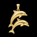 Dolphin Pendant Necklace – Gold-Plated or Sterling Silver Ocean Jewelry