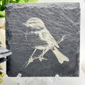 Bird Slate Coaster Collection | Handmade Engraved Bird Coasters | Robin Kingfisher Owl Woodpecker | Wildlife Gift