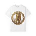 Prowling Tiger 3D Gold T-Shirt Fierce Wildlife Design, Majestic Predator in Luxury Gold Print