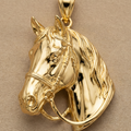 Horse Head Pendant with Bail – 3D Printed Jewelry in Gold & Silver, Perfect Gift for Horse Lovers and Equestrian Enthusiasts