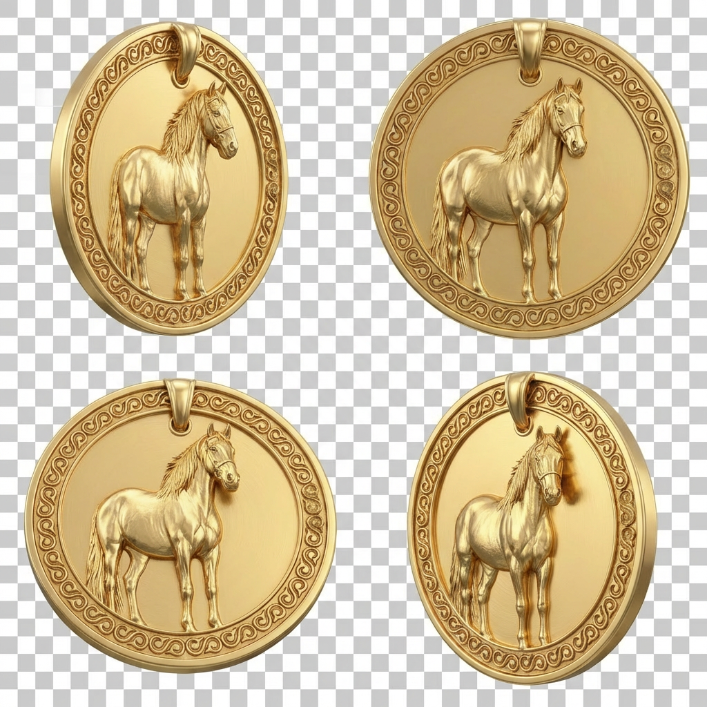 Stallion Horse Full Body Pendant Necklace in Gold or Sterling Silver – Relaxed Posture, Elegant Equestrian Wildlife Jewelry