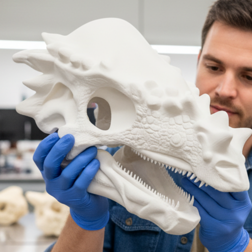 Pachycephalosaurus Skull 250mm | 3D Printed Dinosaur Skull Replica | Collectible Prehistoric Sculpture