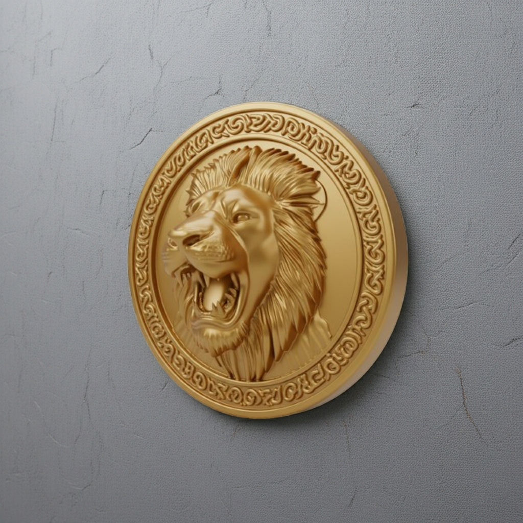 Roaring Lion Wall Art 250mm | 3D Printed Lion Head | PLA Wall Sculpture
