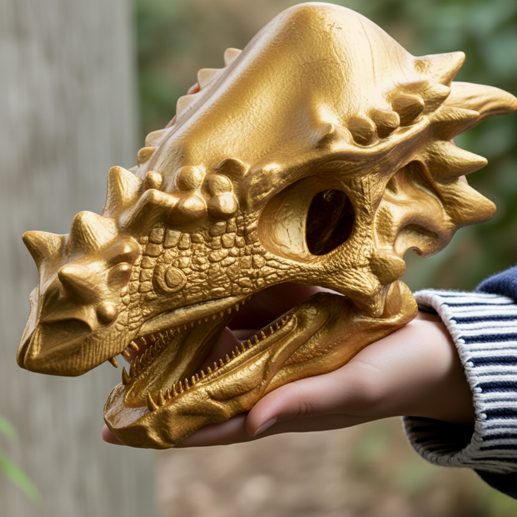 Pachycephalosaurus Skull 250mm | 3D Printed Dinosaur Skull Replica | Collectible Prehistoric Sculpture