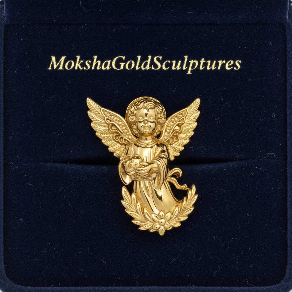 Angel Cherub Stud Earrings | 9K Gold, Sterling Silver or Brass | Handmade Angel Jewelry | Cherub Earrings | Artisan Religious Jewelry | Gift for Her