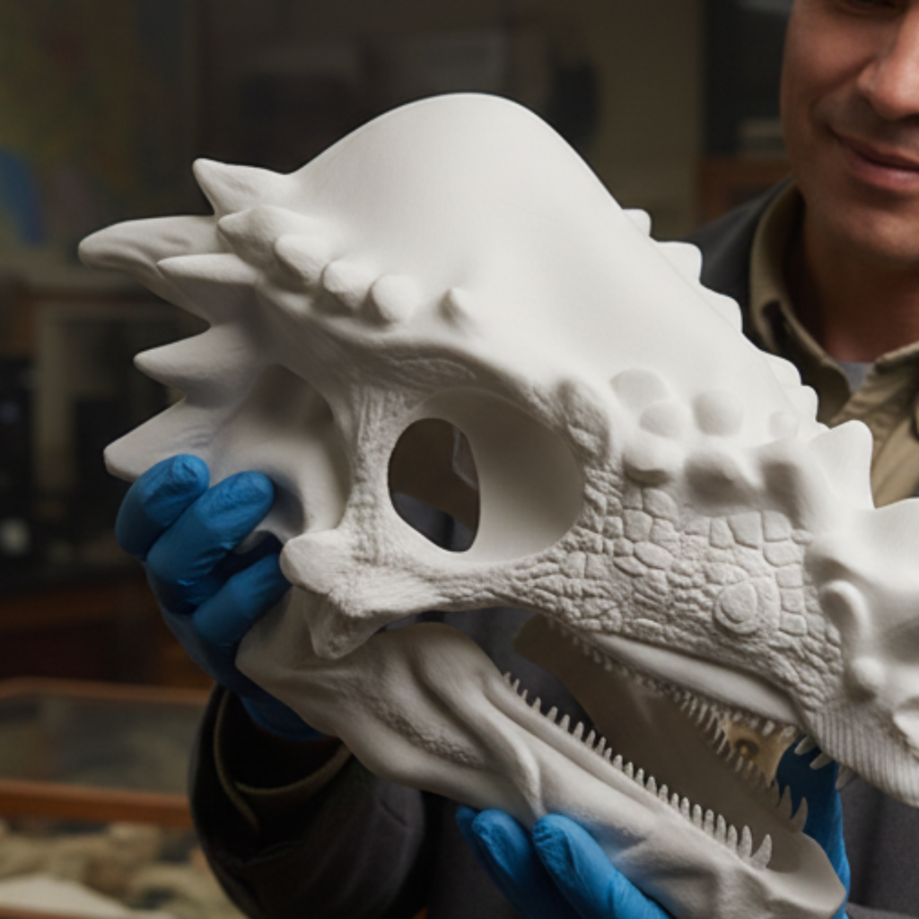 Pachycephalosaurus Skull 250mm | 3D Printed Dinosaur Skull Replica | Collectible Prehistoric Sculpture