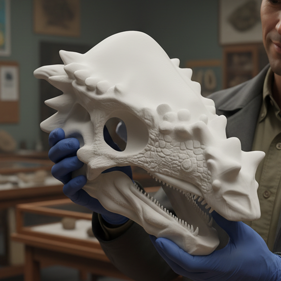 Pachycephalosaurus Skull 250mm | 3D Printed Dinosaur Skull Replica | Collectible Prehistoric Sculpture