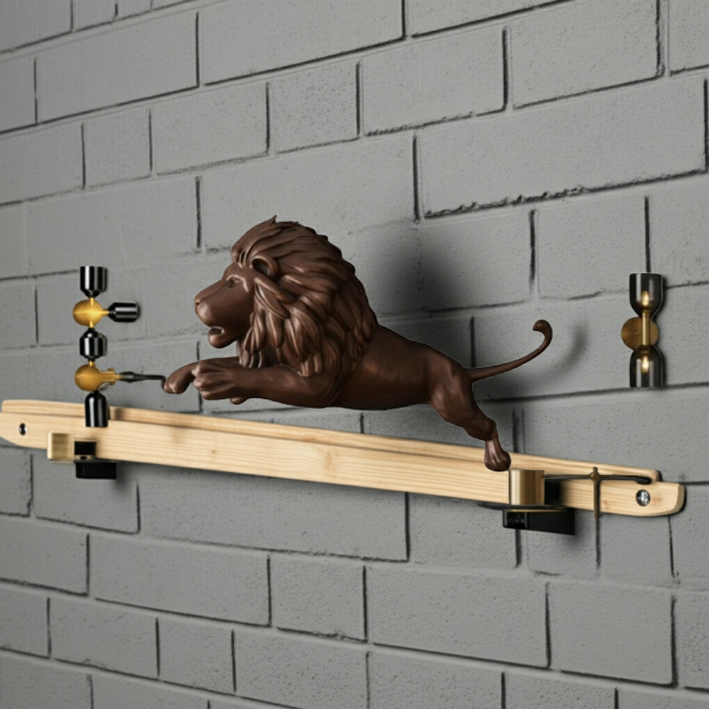 Lion Wall Sculpture 250mm | 3D Printed PLA Wall Art | Luxury Lion Decor | Modern Animal Wall Mount | Office & Living Room Statement Piece