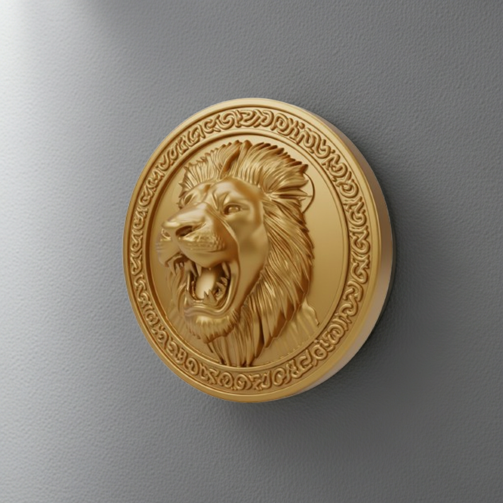 Roaring Lion Wall Art 250mm | 3D Printed Lion Head | PLA Wall Sculpture