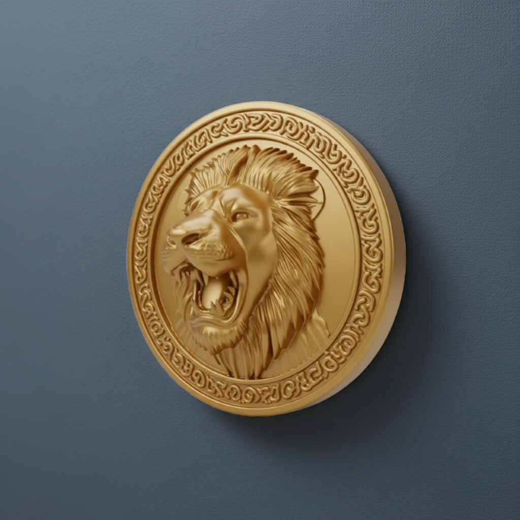 Roaring Lion Wall Art 250mm | 3D Printed Lion Head | PLA Wall Sculpture