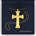 18K Gold Cross Pendant Necklace | Medieval Christian Cross | Faith Necklace | Religious Jewelry | Sacred Cross Pendant | Christian Gift