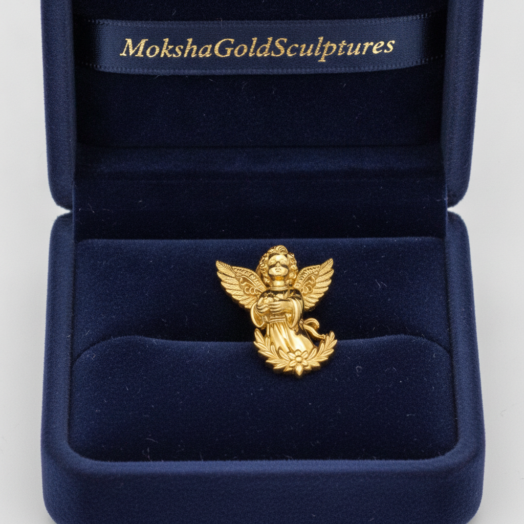 Angel Cherub Stud Earrings | 9K Gold, Sterling Silver or Brass | Handmade Angel Jewelry | Cherub Earrings | Artisan Religious Jewelry | Gift for Her