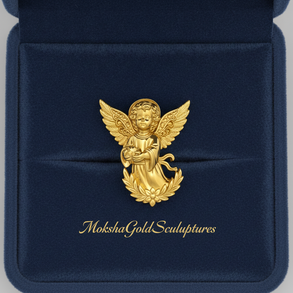 Angel Cherub Stud Earrings | 9K Gold, Sterling Silver or Brass | Handmade Angel Jewelry | Cherub Earrings | Artisan Religious Jewelry | Gift for Her