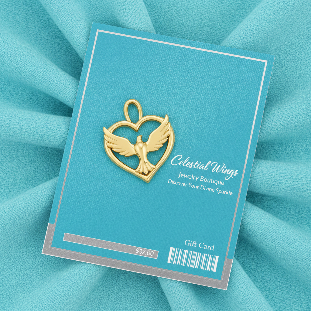 Holy Spirit Dove Heart Pendant – 35mm Polished Silver or Brass – Religious Charm, Christian Jewelry, 3D Relief Pendant