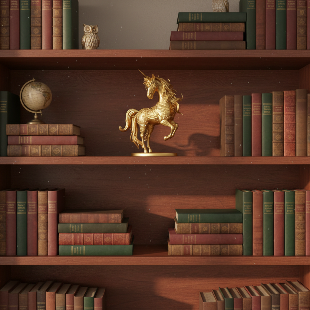 Golden Unicorn Statue 150mm | Small Fantasy Decor | 3D Printed Unicorn Figure | Mythical Gift | Desk Ornament | Home Decoration