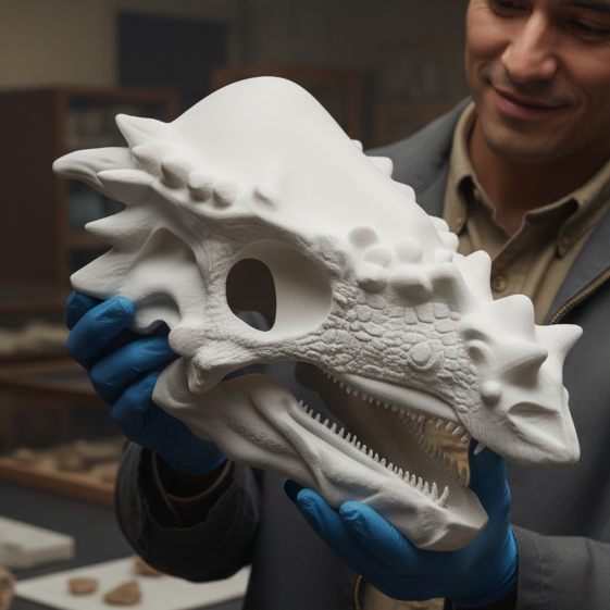 Pachycephalosaurus Skull 250mm | 3D Printed Dinosaur Skull Replica | Collectible Prehistoric Sculpture
