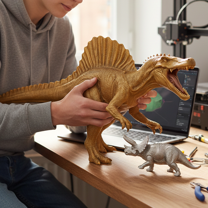 Spinosaurus 220mm | 3D Printed Dinosaur Sculpture | Collectible Prehistoric Model