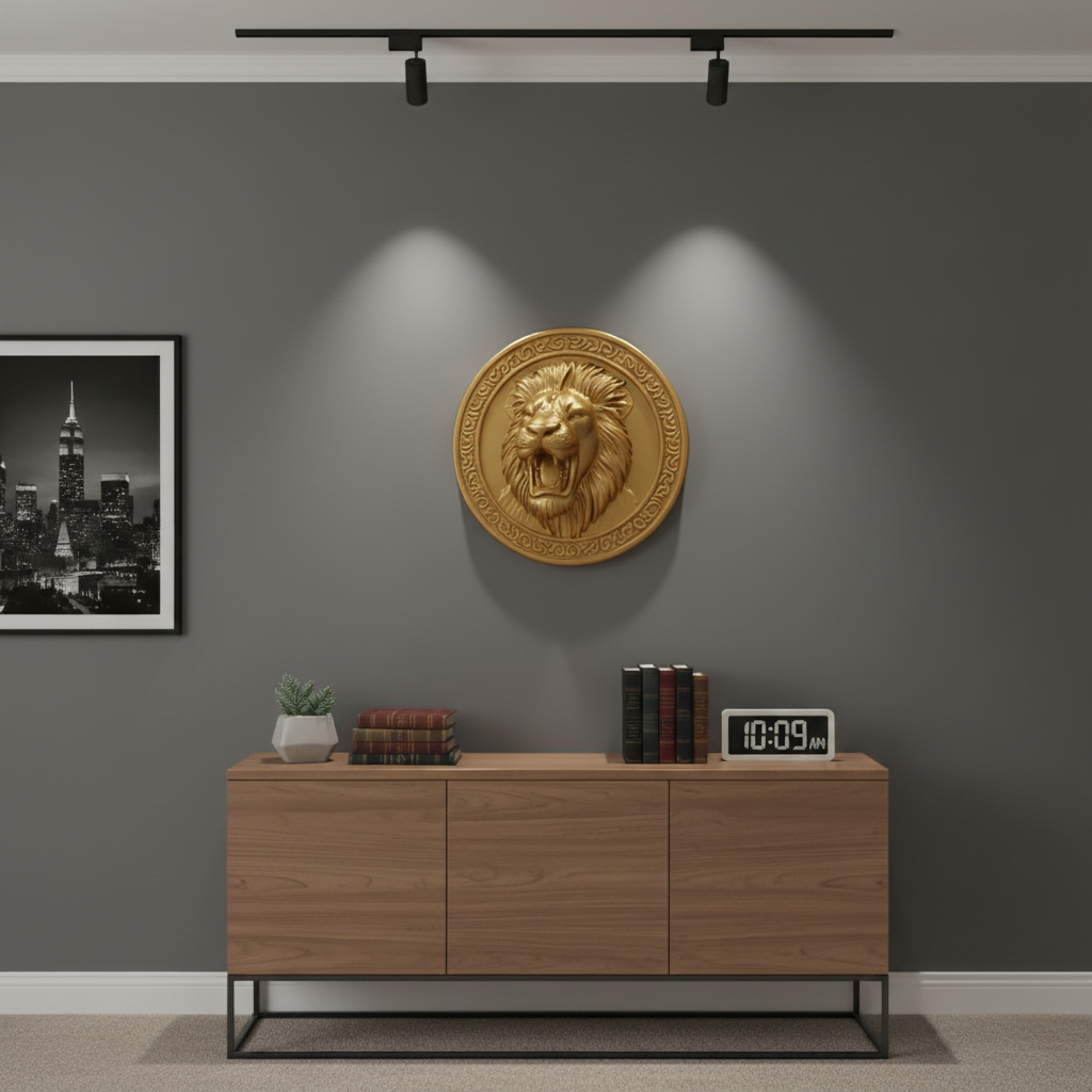 Roaring Lion Wall Art 250mm | 3D Printed Lion Head | PLA Wall Sculpture