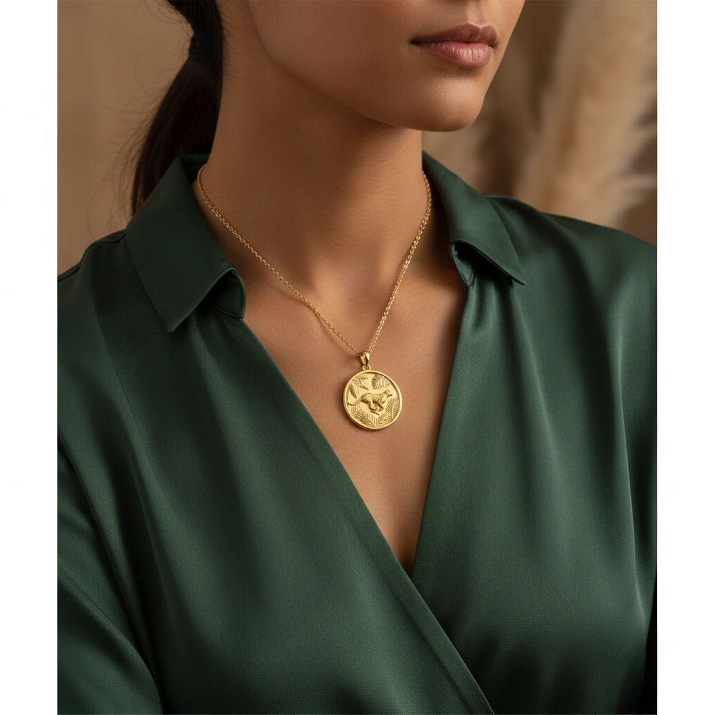 Attacking Cheetah Necklace Pendant  Fierce 3D Gold Animal Jewelry, Predator Wild Cat Inspired Desig