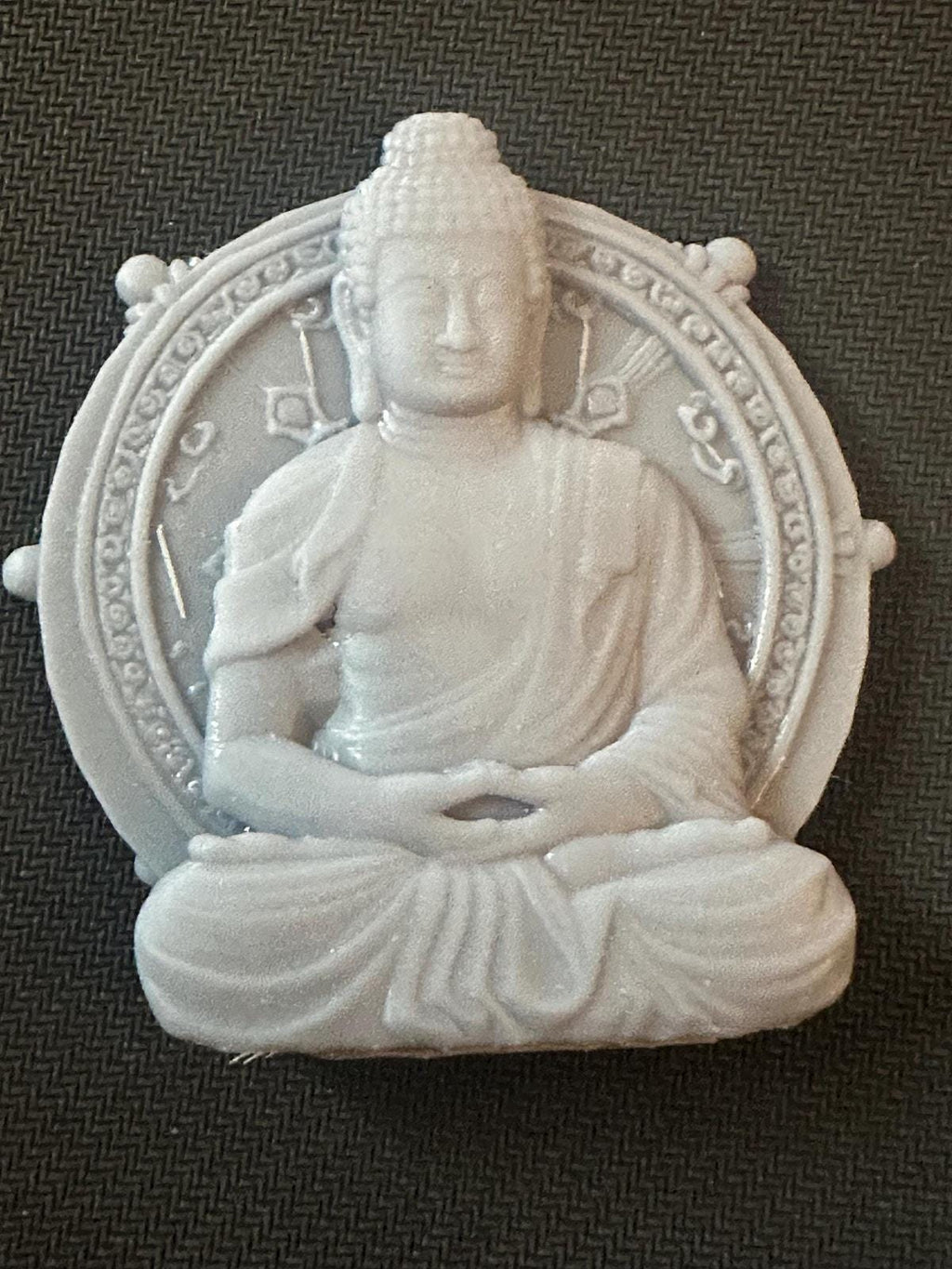 Handmade Buddha with Dharmachakra 3D Resin Sculpture – Symbol of Enlightenment, Peace & Wisdom