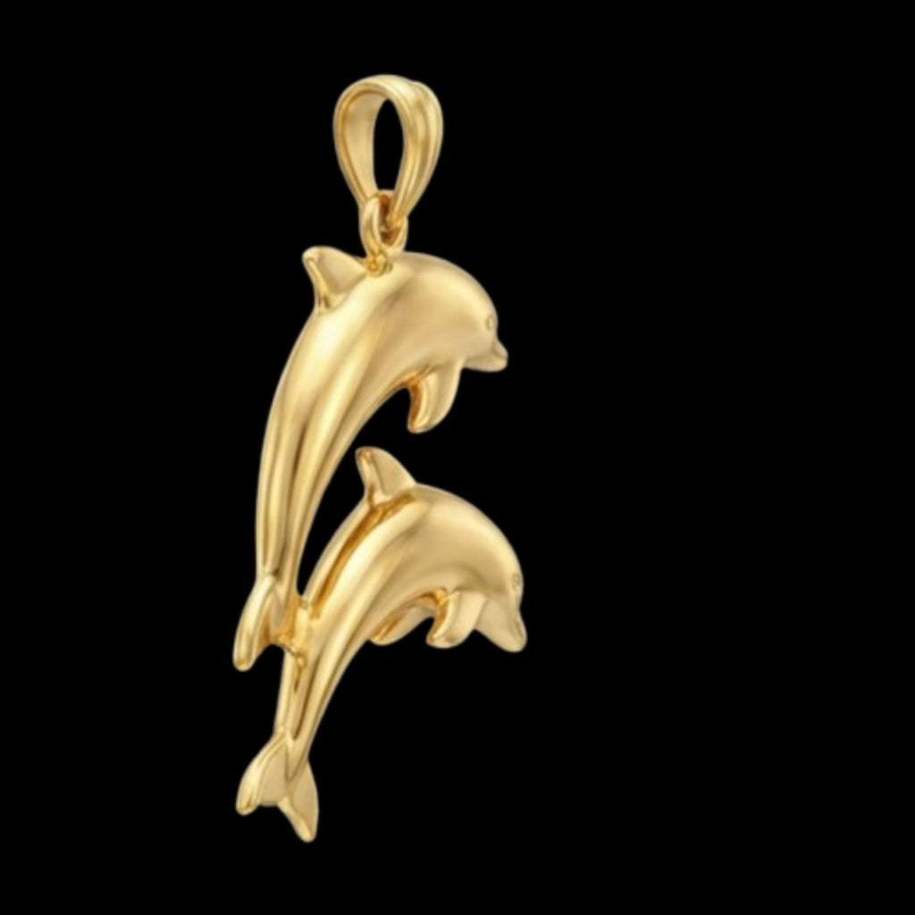 Dolphin Pendant Necklace – Gold-Plated or Sterling Silver Ocean Jewelry