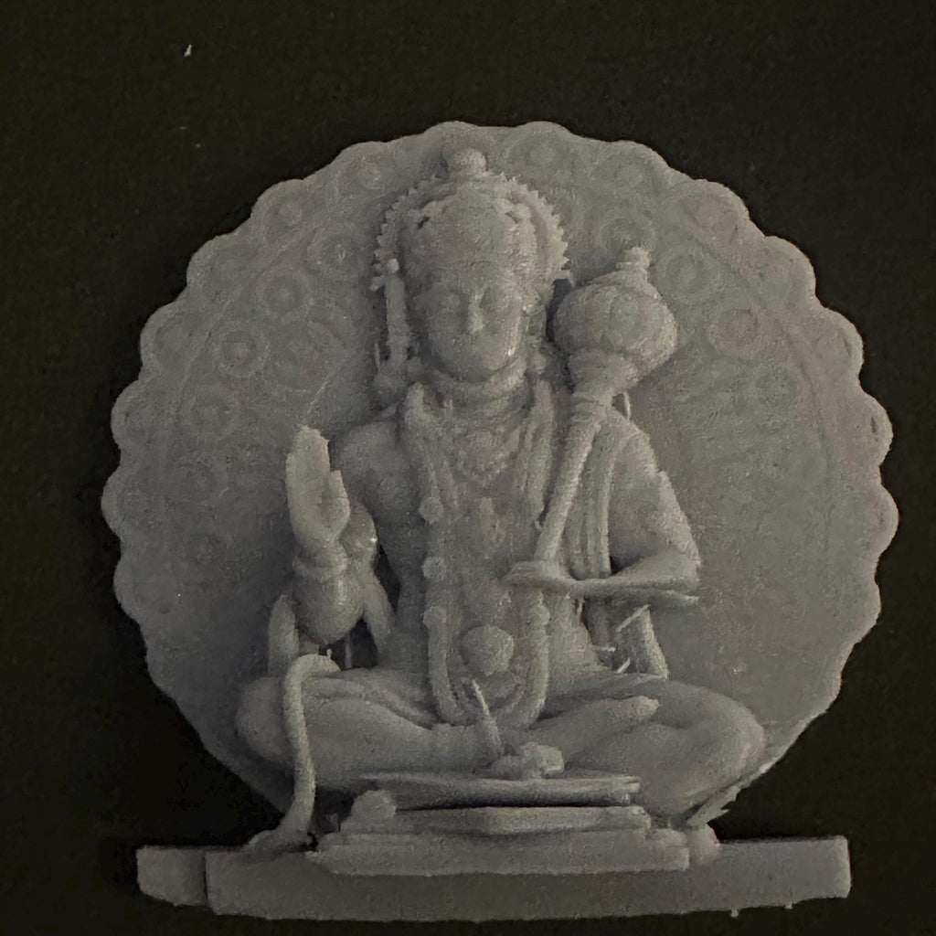 Handmade Lord Hanuman in Lotus Position – 3D Resin Sculpture of Strength, Devotion & Inner Peace