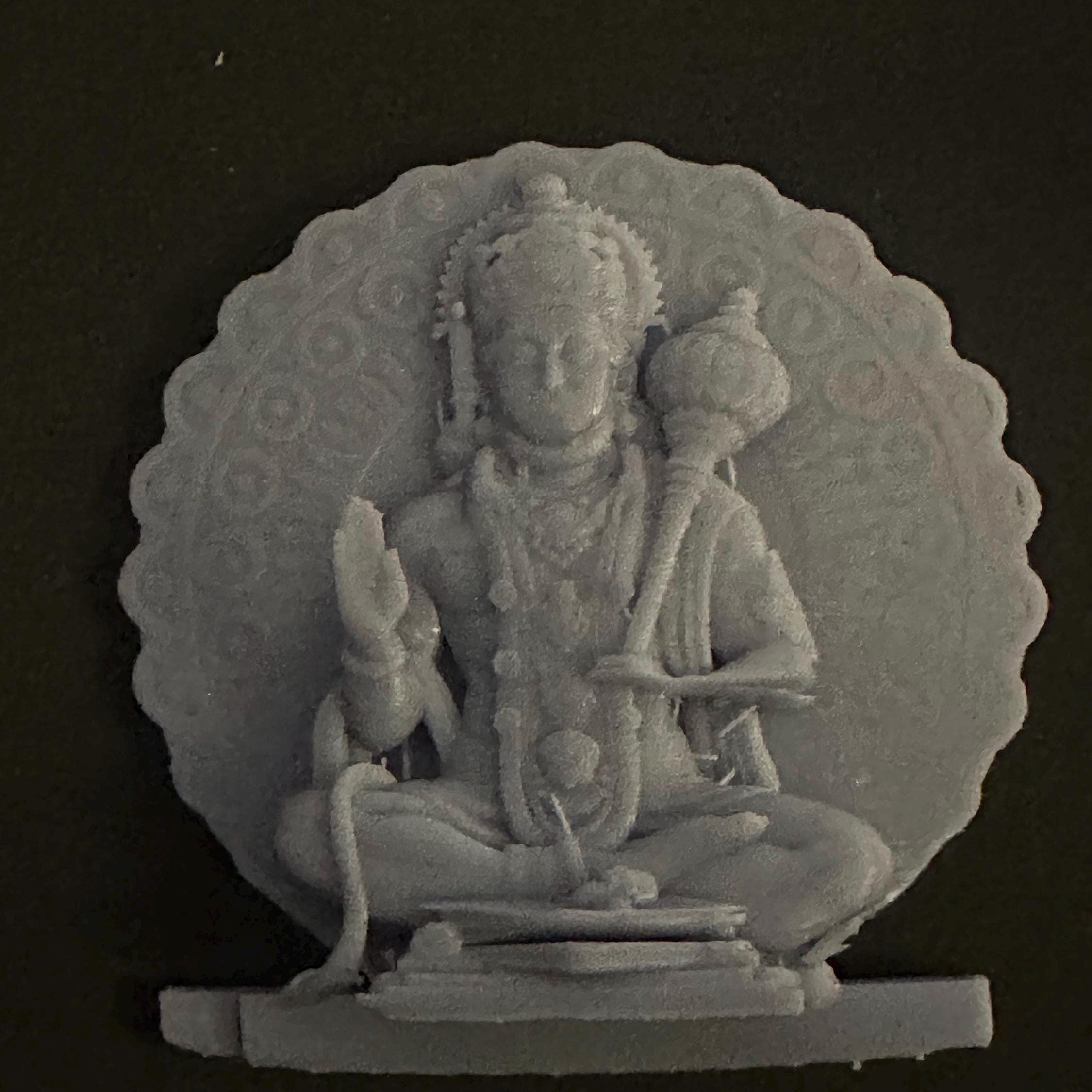 Handmade Lord Hanuman in Lotus Position – 3D Resin Sculpture of Strength, Devotion & Inner Peace