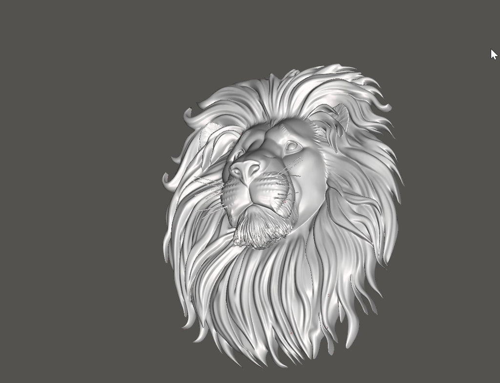 Lion Head STL File for 3D Printing | Wall Decor Relief Sculpture | CNC Relief Model | Printable Lion Bust Digital Download