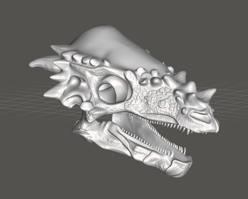 Pachycephalosaurus Skull 250mm | 3D Printed Dinosaur Skull Replica | Collectible Prehistoric Sculpture