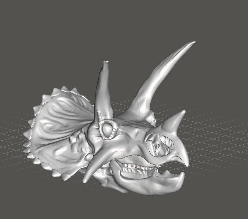 Triceratops Skull Replica 3D Print – Detailed Dinosaur Skull Model | PLA, Nylon & Resin