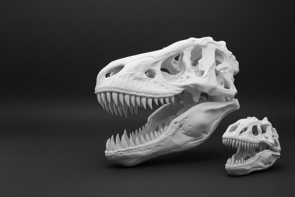 T-Rex Skull 250mm | 3D Printed Tyrannosaurus Rex Skull Replica | Collectible Prehistoric Sculpture