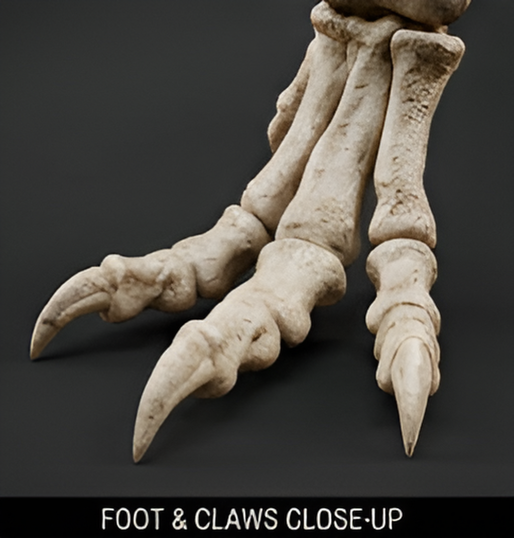 T Rex Skeleton foot pendant in pale metal finish by MokshaGoldSculptures.